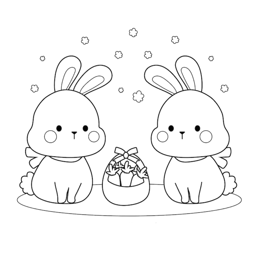 Rabbit coloring book - Gincolor Coloring Book Online