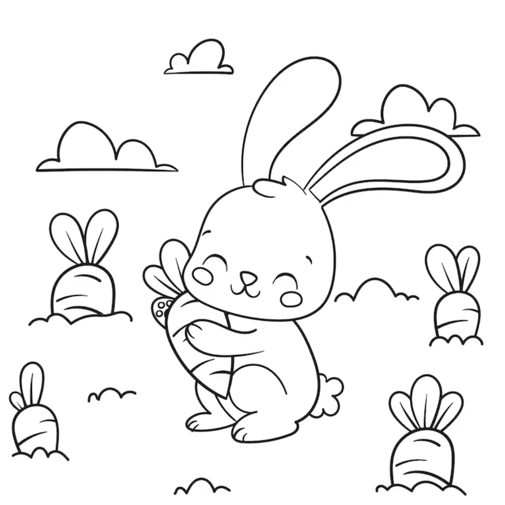 Rabbit coloring book - Gincolor Coloring Book Online