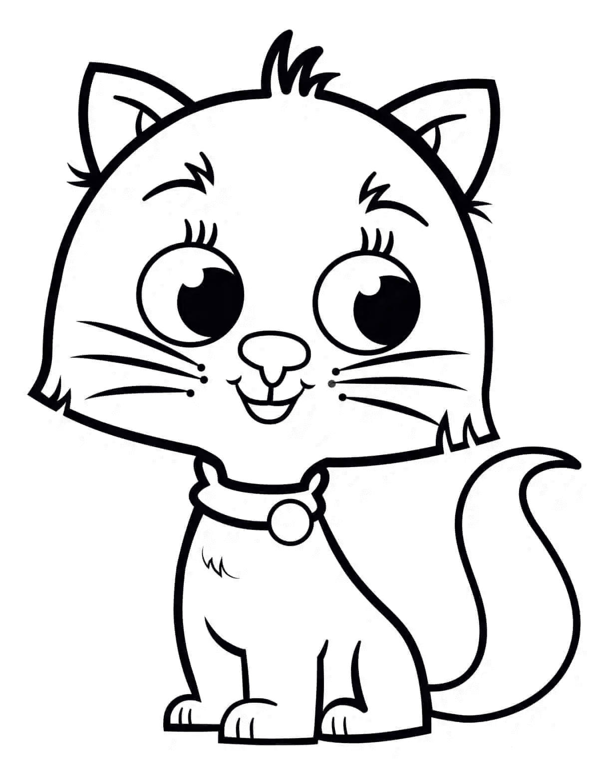 Cat and scene coloring book - Gincolor Coloring Book Online