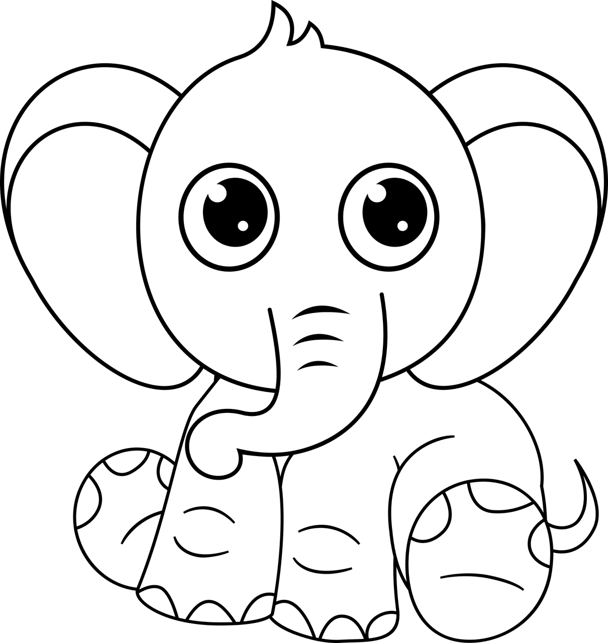 Elephant coloring book - Gincolor Coloring Book Online